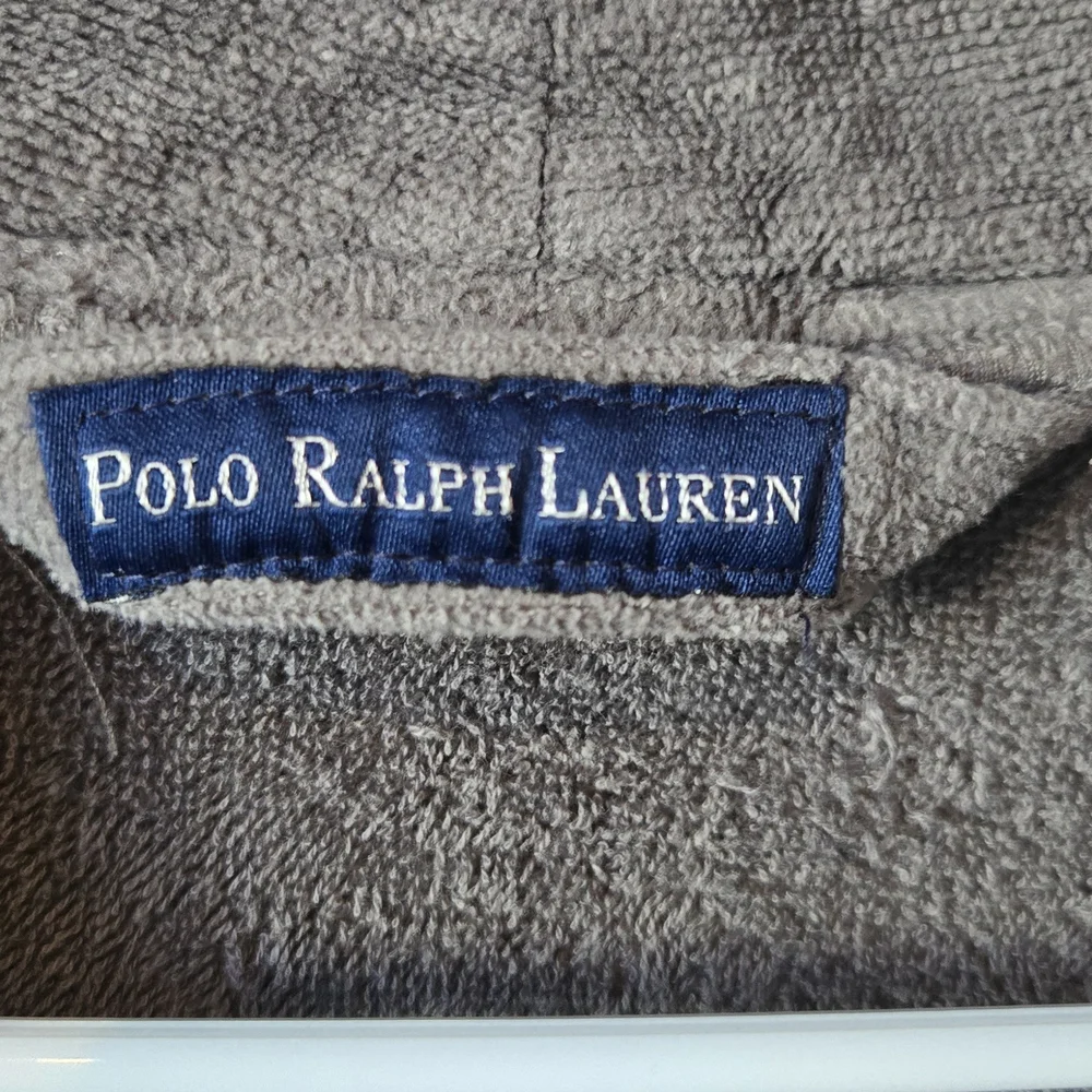 Polo Ralph Lauren 100% cotton XL Dark Grey Shawl Collar Dressing Gown
